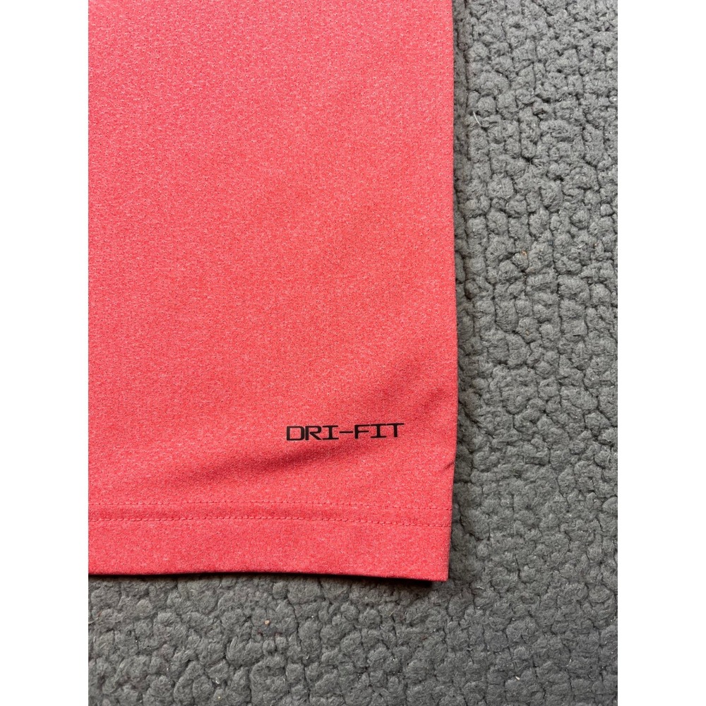 Nike Dri Fit Tall Mens TShirt Coral Red Short Sleeve Crew‎ Neck Athletic Size M - Picture 9 of 10